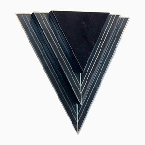 Dutch Modern Glass & Steel Triangular Wall Sconces, Set of 2-MO-737113