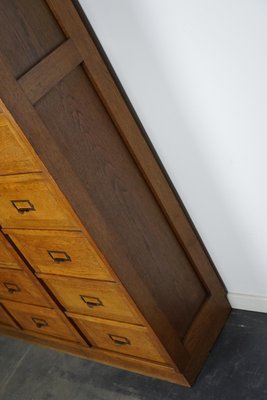 Dutch Oak Apothecary Filing Cabinet with Folding Doors, 1930s-XO-1158539