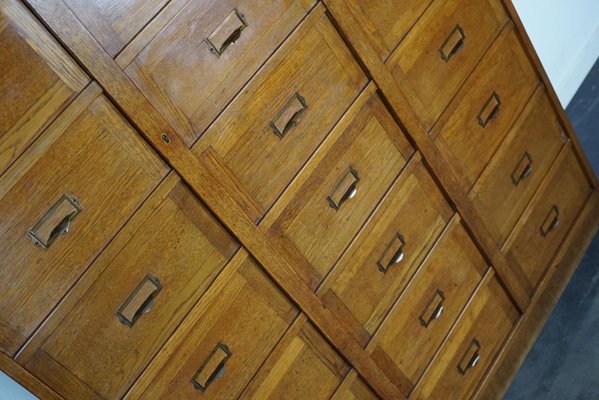 Dutch Oak Apothecary Filing Cabinet with Folding Doors, 1930s-XO-1158539