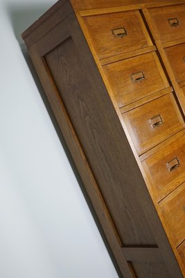 Dutch Oak Apothecary Filing Cabinet with Folding Doors, 1930s-XO-1158539