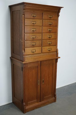 Dutch Oak Apothecary or Filing Cabinet, 1930s-XO-852251