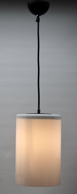 Dutch Pendant Lamp with a Cylinder Shape Opaline Shade, 1930s-MJY-1150447