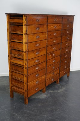 Dutch Pine Industrial Apothecary / Workshop Cabinet, 1950s-XO-1425755