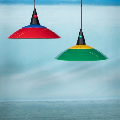 Dutch Postmodern Hanging Lamp in Bright Colors, 1980s-HGA-1080949