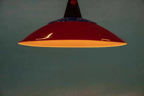 Dutch Postmodern Hanging Lamp in Bright Colors, 1980s-HGA-1080949