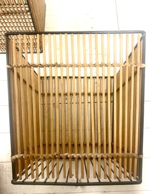 Dutch Rattan and Steel Storage Baskets by Dirk Van Sliedregt Attr. For Rohé, 1960s, Set of 2-WZZ-974030