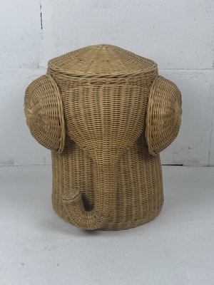 Dutch Rattan Wicker Elephant Basket, 1980s-BHG-1816855