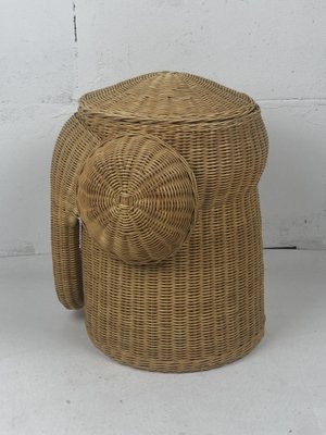 Dutch Rattan Wicker Elephant Basket, 1980s-BHG-1816855