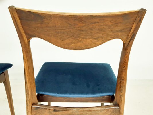 Dutch Rosewood Dining Chairs from AWA Meubelfabriek, 1950s, Set of 3-ZO-632472