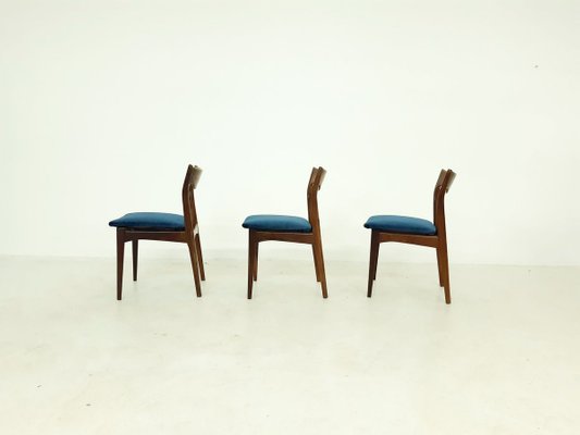 Dutch Rosewood Dining Chairs from AWA Meubelfabriek, 1950s, Set of 3-ZO-632472