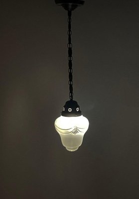 Dutch Satin Crystal Pendant Lamp, 1900s-UCH-1298087