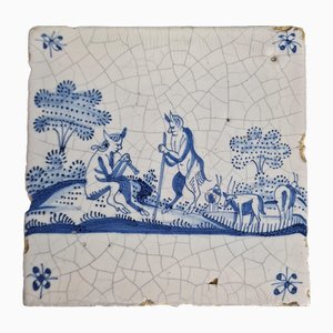 Dutch Satyr Tile from Delft, 1650s-BXK-2026740