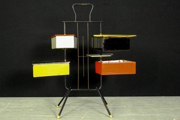 Dutch Sewing Box by Joost Teders for Metalux, 1950s-ZA-1259801