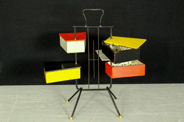 Dutch Sewing Box by Joost Teders for Metalux, 1950s-ZA-1259801