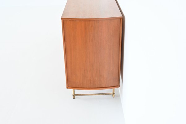 Dutch Sideboard in Walnut and Brass by William Watting for Fristho, 1950s-BXV-1791759