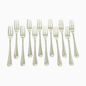 Dutch Silver Cake Forks, 1941, Set of 12-UCH-1224259