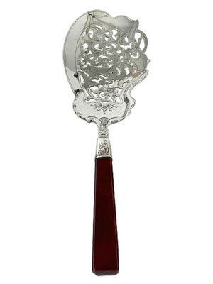 Dutch Silver Fish Serving Spoon with Agate, Denmark, 19th Century-UCH-1277491