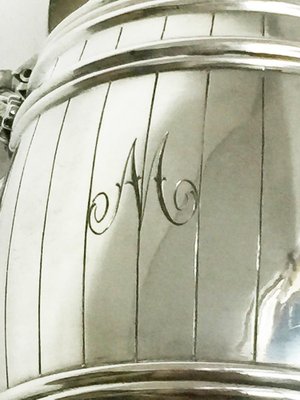 Dutch Silver Mustard Pot in the Shape of a Barrel, 1894-UCH-1224927