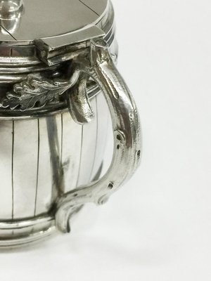 Dutch Silver Mustard Pot in the Shape of a Barrel, 1894-UCH-1224927