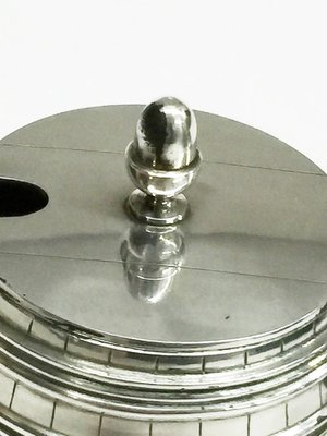 Dutch Silver Mustard Pot in the Shape of a Barrel, 1894-UCH-1224927