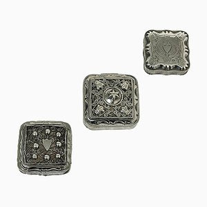 Dutch Silver Peppermint Boxes, Set of 3-UCH-1224207