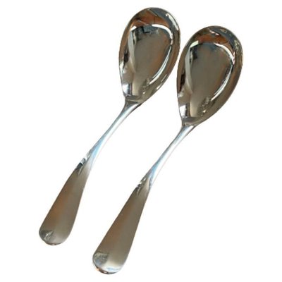 Dutch Silver Serving Spoons by Gerritsen & Van Kempen, 1949 and 1950, Set of 2-UCH-1224125