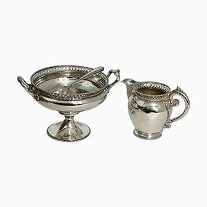 Dutch Silver Sugar & Cream Set from Van Kempen & ZN, Voorschoten, 1889, Set of 3-UCH-1284829