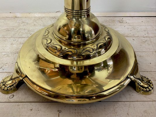 Dutch Smokers Table in Brass with Accessories from KMD-Daalderop, 1930s, Set of 5-WZZ-1279676