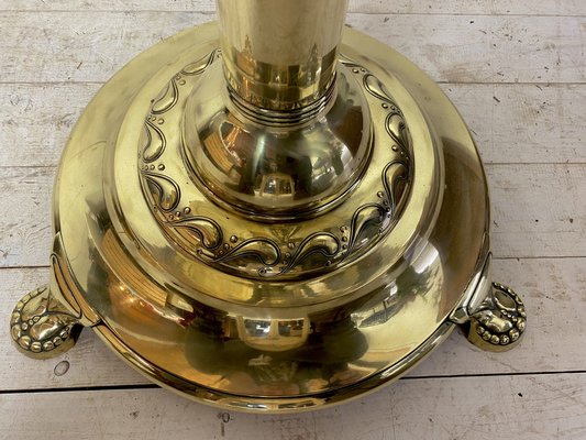 Dutch Smokers Table in Brass with Accessories from KMD-Daalderop, 1930s, Set of 5-WZZ-1279676