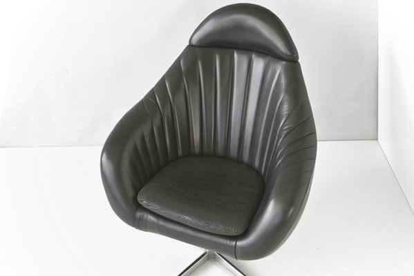 Dutch Swivel Bucket Chair in Leather, 1960-LOB-1235787