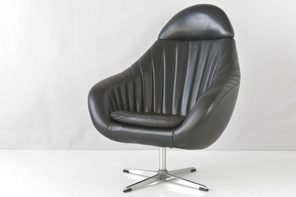 Dutch Swivel Bucket Chair in Leather, 1960-LOB-1235787