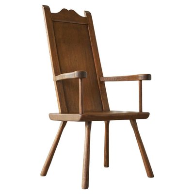 Dutch Vernacular Armchair in Oak by J. R. Hoogezand, 1920s-FEW-2024257