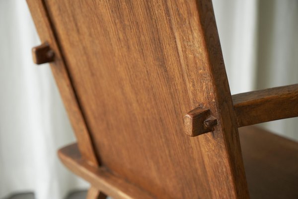 Dutch Vernacular Armchair in Oak by J. R. Hoogezand, 1920s-FEW-2024257