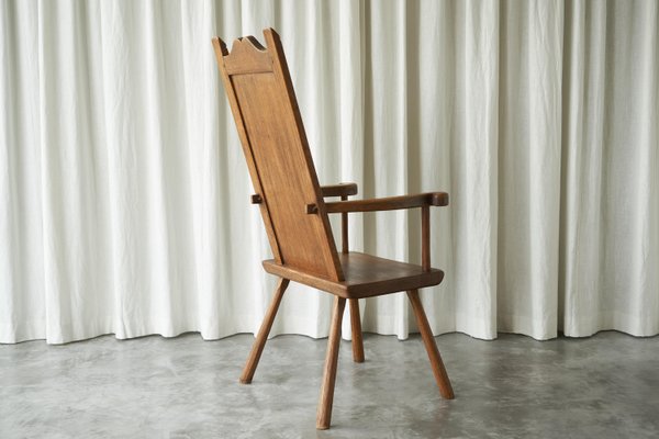 Dutch Vernacular Armchair in Oak by J. R. Hoogezand, 1920s-FEW-2024257