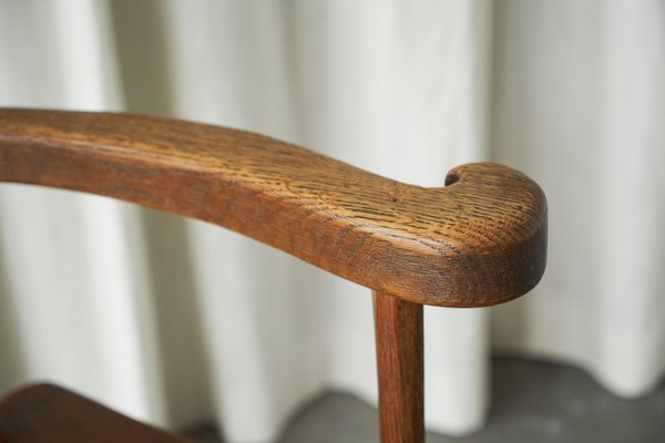 Dutch Vernacular Armchair in Oak by J. R. Hoogezand, 1920s-FEW-2024257