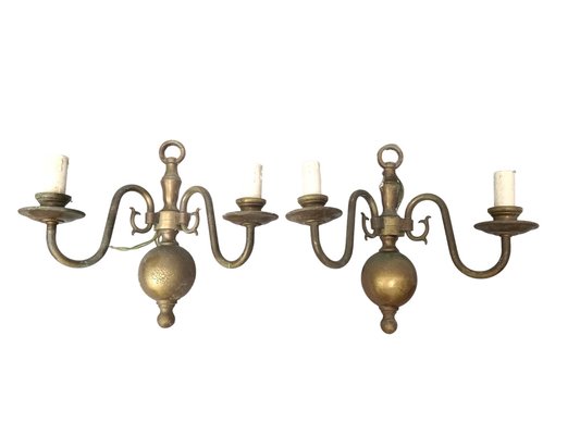 Dutch Wall Lights, 1930s, Set of 2-ZVO-1787850