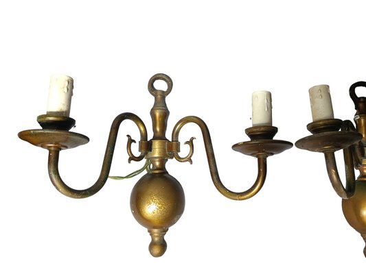 Dutch Wall Lights, 1930s, Set of 2-ZVO-1787850