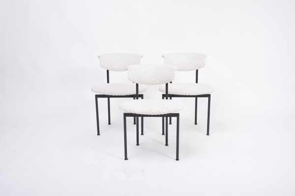 Dutch White Alpha Chairs by Rudolf Wolf for Meander, 1960s, Set of 3-FN-1187364