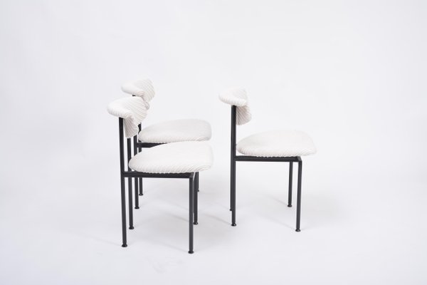 Dutch White Alpha Chairs by Rudolf Wolf for Meander, 1960s, Set of 3-FN-1187364