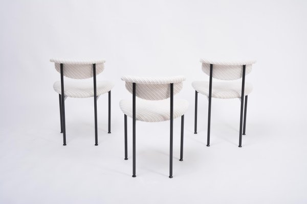 Dutch White Alpha Chairs by Rudolf Wolf for Meander, 1960s, Set of 3-FN-1187364