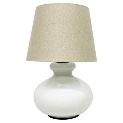 Dutch White Glass Table Lamp by Dijkstra, 1970s-UCH-1767281