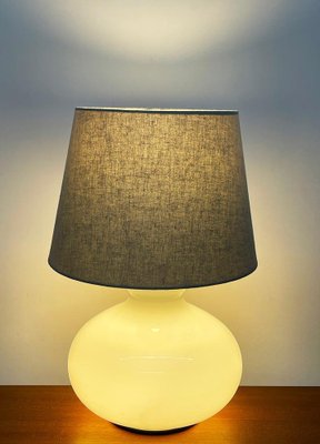 Dutch White Glass Table Lamp by Dijkstra, 1970s-UCH-1767281