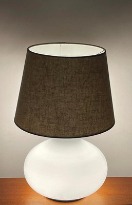 Dutch White Glass Table Lamp by Dijkstra, 1970s-UCH-1767281