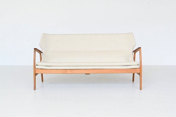 Dutch Wingback Sofa in Cream by A. Madsen & H. Schubell, 1960-BXV-1808127