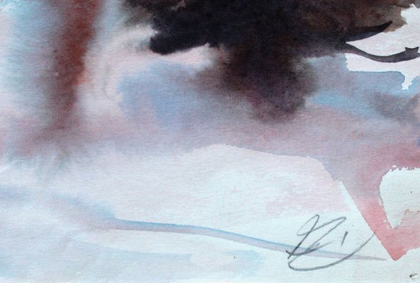 Dzidra Ezergaile, Winter Landscape, 1962, Watercolor on Paper-FNC-1803994