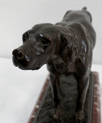 E. De Gaspary, Hunting Dog, Late 19th-Century, Bronze-RVK-1058518