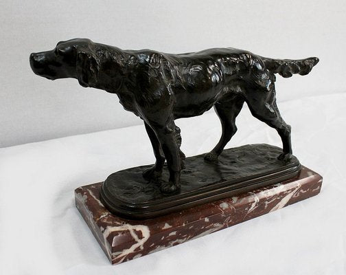 E. De Gaspary, Hunting Dog, Late 19th-Century, Bronze-RVK-1058518