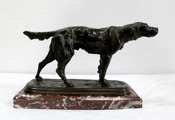 E. De Gaspary, Hunting Dog, Late 19th-Century, Bronze-RVK-1058518