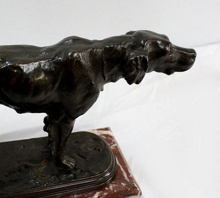 E. De Gaspary, Hunting Dog, Late 19th-Century, Bronze-RVK-1058518