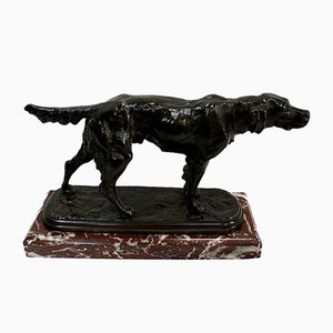 E. De Gaspary, Hunting Dog, Late 19th-Century, Bronze-RVK-1058518